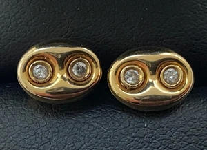 9CT GOLD cz STUD EARRINGS - Picture 1 of 6