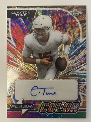 2023 Leaf Flash of Color Clayton Tune Rookie Auto 1/3 SSP Rare RC Sparkle Foil - Image 1 of 3