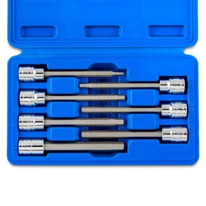 10076A 3/8-Inch Drive Extra Long Allen Hex Bit Socket Set, Metric, 3 mm - 10 ... - Picture 1 of 5