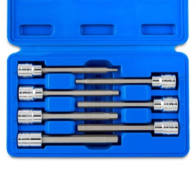 10076A 3/8-Inch Drive Extra Long Allen Hex Bit Socket Set, Metric, 3 mm - 10 ... - Image 1 of 4
