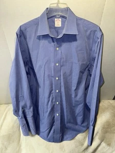 Brooks Brothers Dress Shirt Men’s 16-34 Regular Fit Button Up Blue French Cuff - Picture 1 of 5