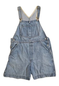 Vintage GAP Industrial Denim 2001 Y2k Shortalls Shorts Latzhose L - Bild 1 von 6