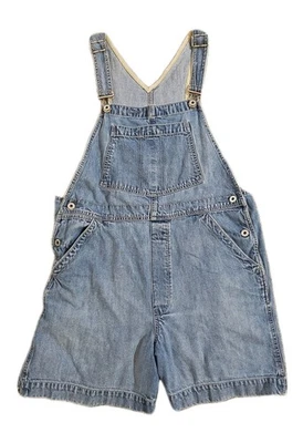 Vintage GAP Industrial Denim 2001 Y2k Shortalls Shorts Overalls L - Image 1 of 4