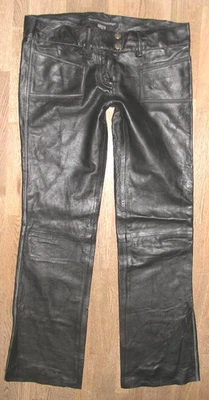 - DAKOTA - Damen- LEDERJEANS / Lederhose in schwarz aus Nappaleder ca. Gr. 34-36 - Bild 1 von 4