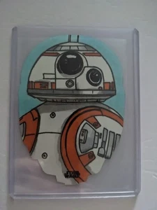 2023 Topps Finest Star Wars BB-8 1/1  Sketch By Nick Gribbon - Picture 1 of 2