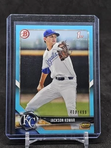 Jackson Kowar 2018 1st Bowman Draft SKY BLUE Paper /499 Kansas City Royals - Bild 1 von 2