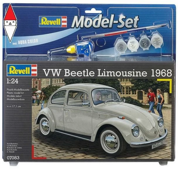 REVELL 1/24 MODEL SET VW BEETLE LIMOUSINE 68 - Immagine 1 di 1
