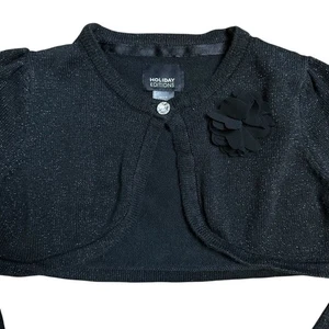 Holiday Editions Bolero Formal Sweater Black Glitter Size 4T - Picture 1 of 6