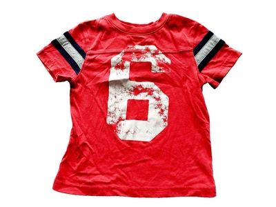 Camiseta Sonoma Niños Roja Número 6 Manga Corta Rayas 4T Foto 1 de 4