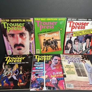 6 TROUSER PRESS Magazine 1980-1981 1980s Clash Iggy Beatles 70's Zappa Stones - Picture 1 of 20