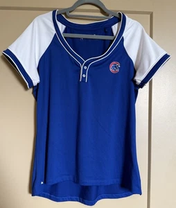 MLB Chicago Cubs Antigua Blau Kurzarm Trikot Shirt Damen XL - Bild 1 von 4
