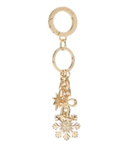 VICTORIA’S SECRET Llavero Copo de Nieve Dije, Tono Dorado con Acentos de Estrás - Imagen 1 de 1