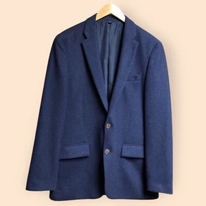 J.Crew NWT Classic Thompson University Blazer Tweed Wool Navy Blue MENS 40R - Picture 1 of 19
