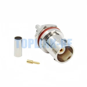 10x BNC Front Mount Female Jack Bulkhead O-Ring Connector For RG316 RG174 Cable - Picture 1 of 5