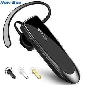 New bee Dual Mic Handsfree Bluetooth Earpiece - Black (LYEJB45) UK STOCK - Picture 1 of 18