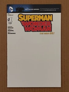 Superman Wonder Woman #1 Blank Sketch variant New 52 DC 2013 NM - Picture 1 of 2