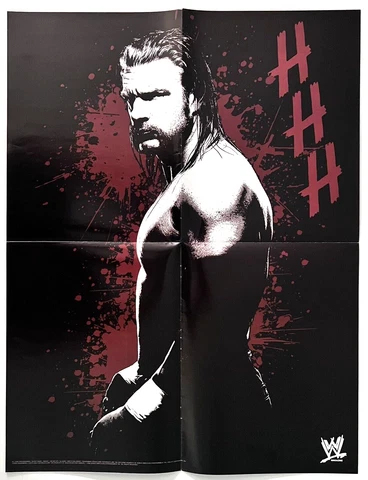 WWE TRIPLE H  16.25 x 21.25 double sided Wrestling Poster wwf Cover