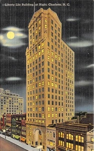 # G998   CHARLOTTE,  N.C.     POSTCARD,  LIBERTY LIFE BUILDING - Picture 1 of 2