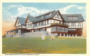 Postal vintage del campo de golf Westbrook Country Club, Mansfield, Ohio década de 1920 - Imagen 1 de 2
