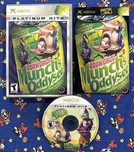 Oddworld: Munch's Oddysee Platinum Hits Xbox System Game Complete In Case Manual - Picture 1 of 4