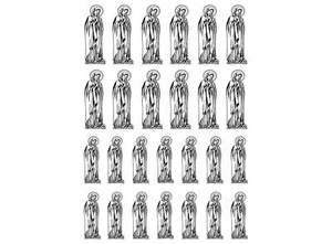 Calcomanías de vidrio fundido negro Madre de Jesús 26 piezas de 1 a 1,25 pulgadas - Imagen 1 de 1
