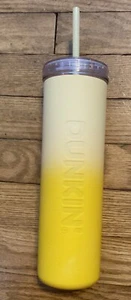 Dunkin’ Spring/Summer 2024 Collection - Yellow Ombré Silicone Tumbler/Sipper - Picture 1 of 5