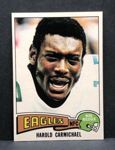 1975 Topps HAROLD CARMICHAEL card No. 80 Crease-Free NM-MT Philadelphia Eagles