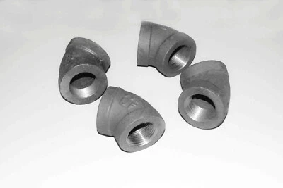 1" NPT Aluminum Threaded   45 Degree Elbow     Set of 4 - Image 1 of 2