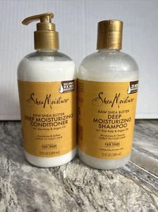 Set ofShea DeepMoisture Raw Shea Butter Moisture Retention Shampoo& Conditioner - Picture 1 of 3