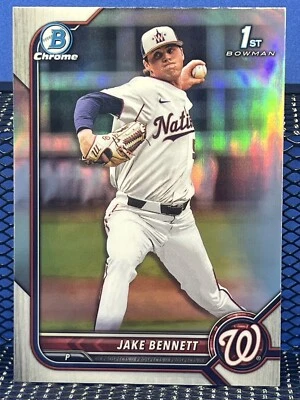 2022 Bowman Draft Chrome JAKE BENNETT Refractor Washington Nationals - Image 1 of 2