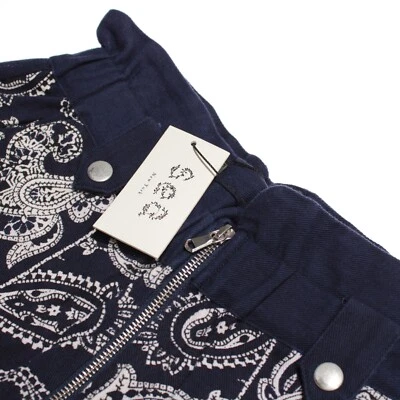 Pantalones Cortos Informales Sea Nuevos con Etiquetas Talla 4 US Azul y Blanco Paisley 100% Algodón Foto 1 de 4