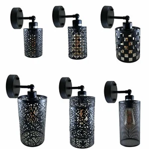 Accesorio de aplique negro claro vintage industrial montado en pared moderno - Imagen 1 de 34