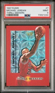 1997 Fleer #7 Thrill Seekers Michael Jordan SP 1:288 PSA 9 MINT!! Sweet! GOAT