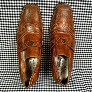 Mocasines vaqueros Lounge By Mark Nason tachonados U Rock marrón talla 10 para hombre’s - Imagen 1 de 6