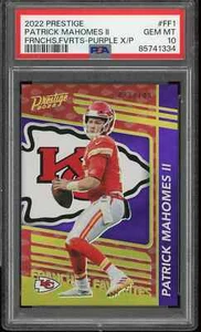2022 Panini Prestige Franchise Favorites Patrick Mahomes II Purple 28/149 PSA 10 - Picture 1 of 2