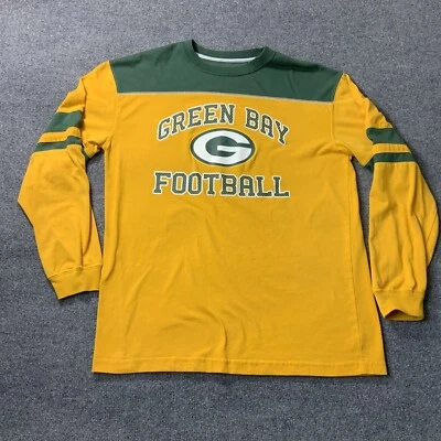 Green Bay Packers NFL XL 18/20 Colorblock Сконструированная футболка с длинным рукавом Молодежная  - Изображение 1 из 4