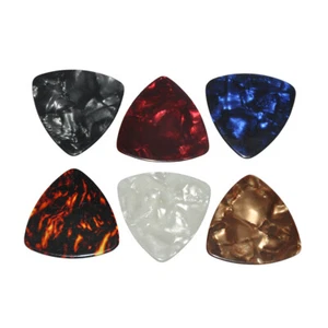 50 púas de guitarra plectrumos de celuloide triángulo redondeado pesado de 0,96 mm 346 piezas - Imagen 1 de 21