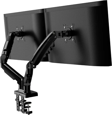 Invision Dual Arm Monitor Mount 19"-32" Screens Desk Stand Bracket with Clamp - Image 1 of 4