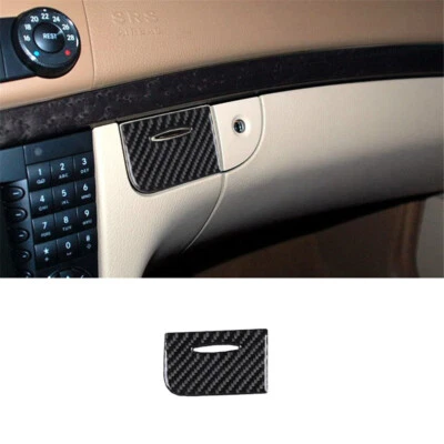 1Pcs  Carbon Fiber Glove Box Handle Cover Trim For Mercedes-Benz E-Class W211 - Image 1 of 4