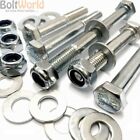 M12 Part Threaded Bolts Grade 88 Zinc And Nyloc Nuts And Washers Hex Hexagon Head