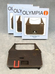 3x GENUINE OLYMPIA #80179/107 BLACK CORRECTABLE RIBBON FOR MULTIPLE MACHINES - Picture 1 of 3