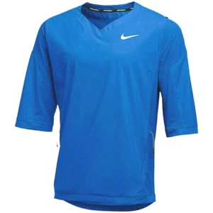New Nike MLB Baseball Jacket Short Sleeve Shirt Cage Royal Blue 897383-493 Small - Picture 1 of 9