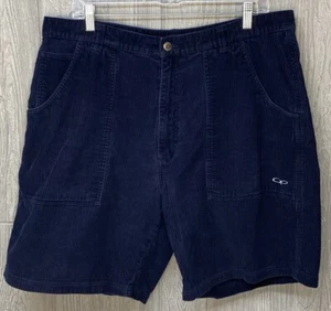 Vintage OP Ocean Pacific Corduroy Shorts 90s Beach Surf Navy Blue Size 38 - Picture 1 of 7