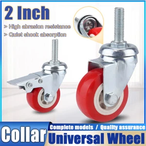 2 Inch PP Universal Wheels Furniture Castors With Screwed For Shelves, Trolleys - Picture 1 of 7