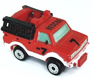 Micro Machines Vehicle Rescue Truck Fire Department Datsun First Responder Red