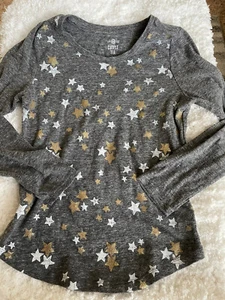 So "Soft you" girls sz. 16 gray long sleeved star design tee. Cute, soft, fun - Picture 1 of 7