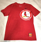 St Louis Cardinals Nike T-Shirt Sz M Red Cardinal Logo Short Sleeve Athletic Cut