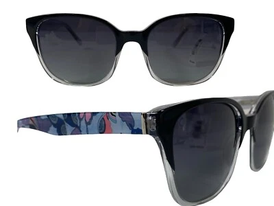 Gafas de sol Vera Bradley Natalia azul y negro mariposa polarizadas cuadradas 55 mm Foto 1 de 4