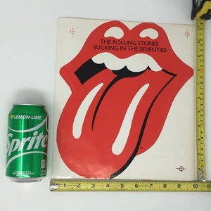 Pegatina de lengua gigante de los Rolling Stones chupando en los años setenta 10x11 década de 1970 - Imagen 1 de 9