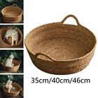 Woven Cat Bed Basket Pet Scratching Bed Sleeping Bed Home Wear-resistant Round